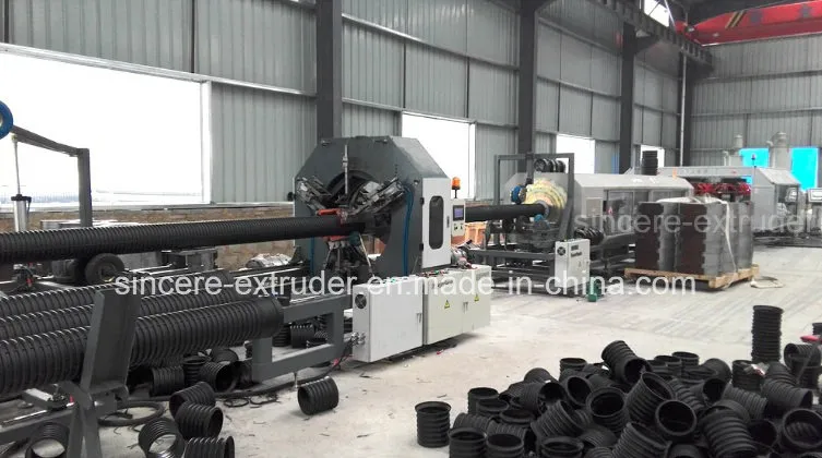 HDPE PP Double Walled Corrugated Water Drainage Pipe Production Line