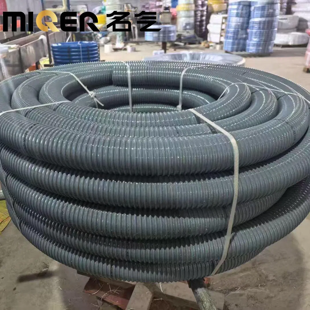1-1/2 Inch Corrugated PVC Spiral Sewage Sand Sludge Trash Suction Hose Pipe