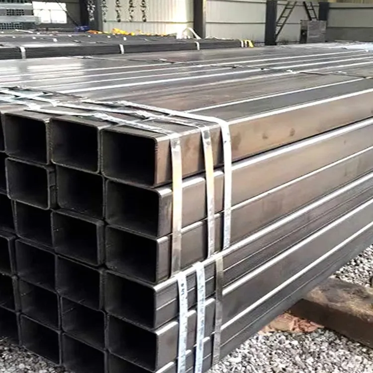 Q195 Q235 Q355 Scrap Carbon Steel Pipe Black Carbon Fiber Square Pipes ERW Steel Hollow Section Tube