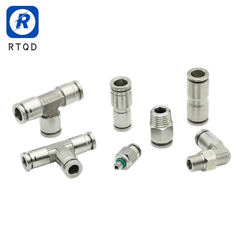 Stainless Steel Pneumatic Quick Connector Push-in Swivel Male Elbow Fitting with O Ring G1/4'' X 10mm Pipe Od