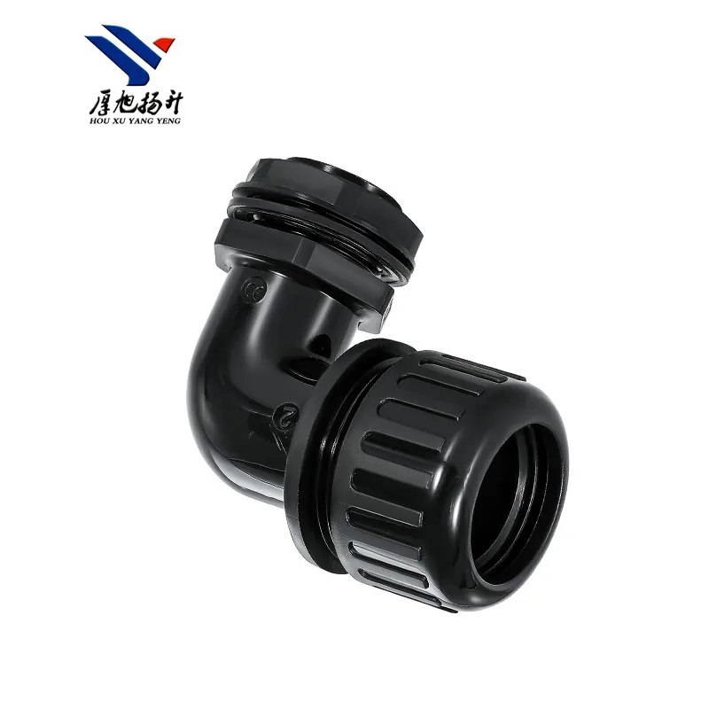 Wholesale Customized PA66 Pipe Waterproof Nylon Elbow Connector for Renewable Energy Systems