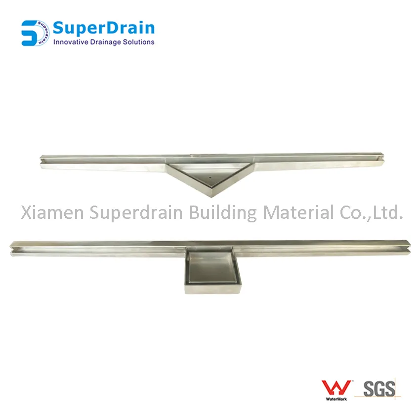 China Supplier Square Tile Inssert Stainless Steel Straight Drain Core Floor Drain