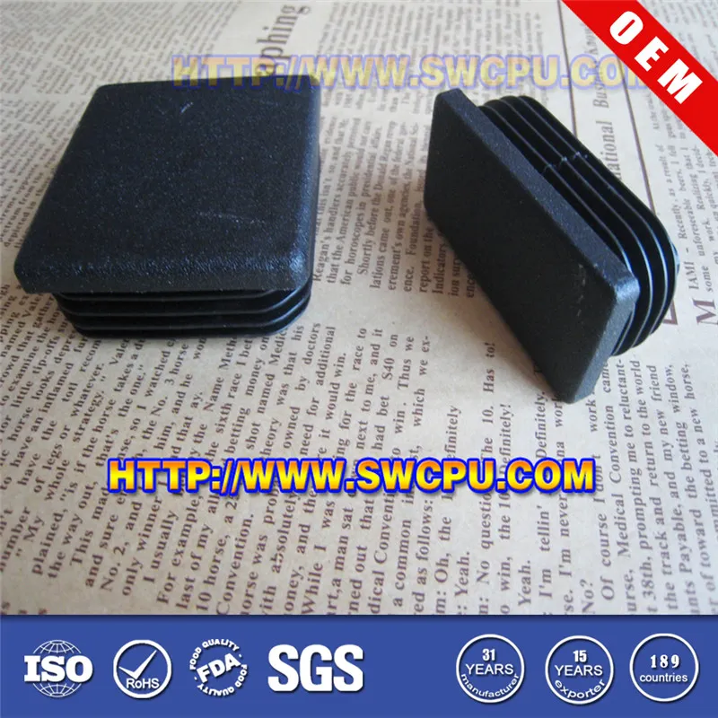 Custom Black PP Plastic Round Screw Cap/ Plug for Pipe