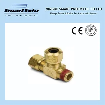 Nylon Pipe Quick Coupling Pneumatic Brass Male Run Tee Tube DOT Fittings