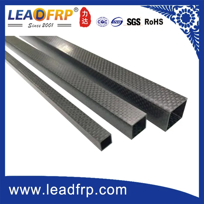Carbon Fiber Glass Round Pipe Carbon Fiber Square Tube 20mm