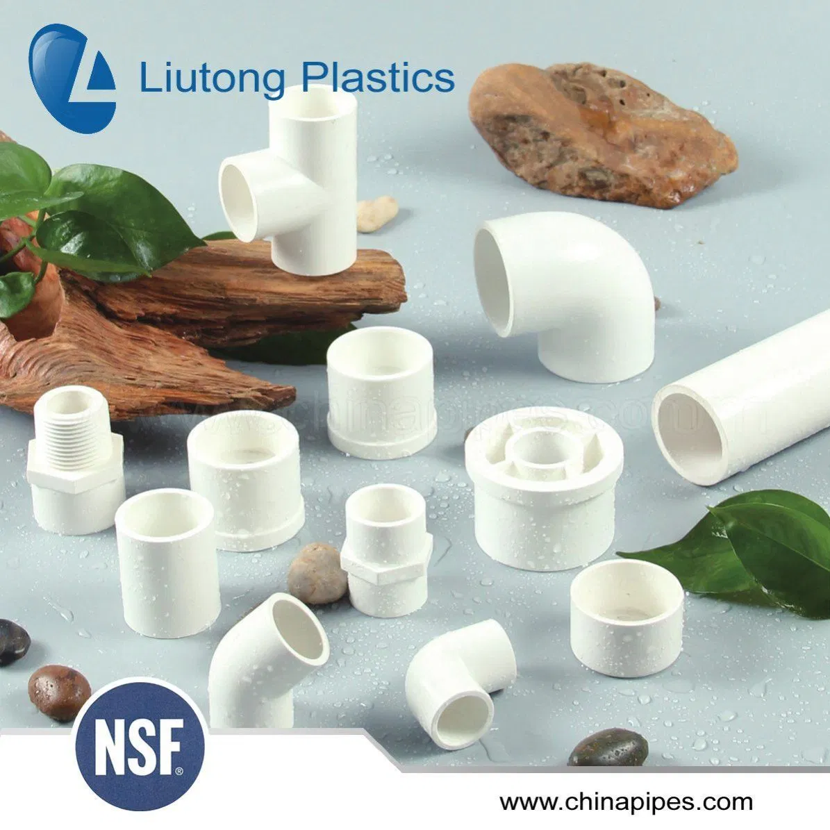 ASTM Sch40 Plastic (UPVC/PVC) Pipe Fittings in ASTM-D-2466 Standad for Supply Water (ELBOW, TEE, SOC