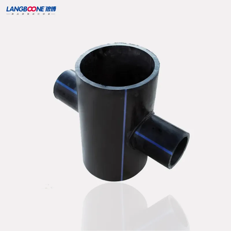 Customize PE80/100 HDPE Fabricated Tee Fittings Pn20 Pipe Segment Welded Bend Fitting