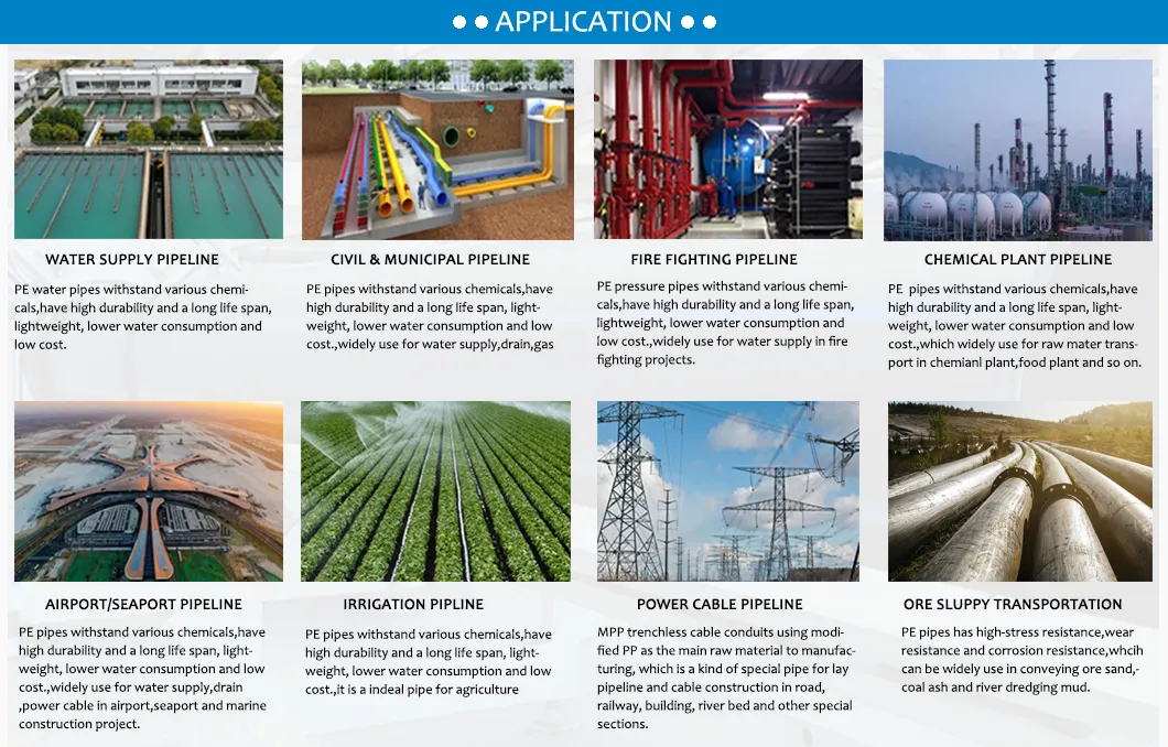 HDPE/PP/PVC Water Pipe Large Diameter Vertical Type Double-Wall Corrugated