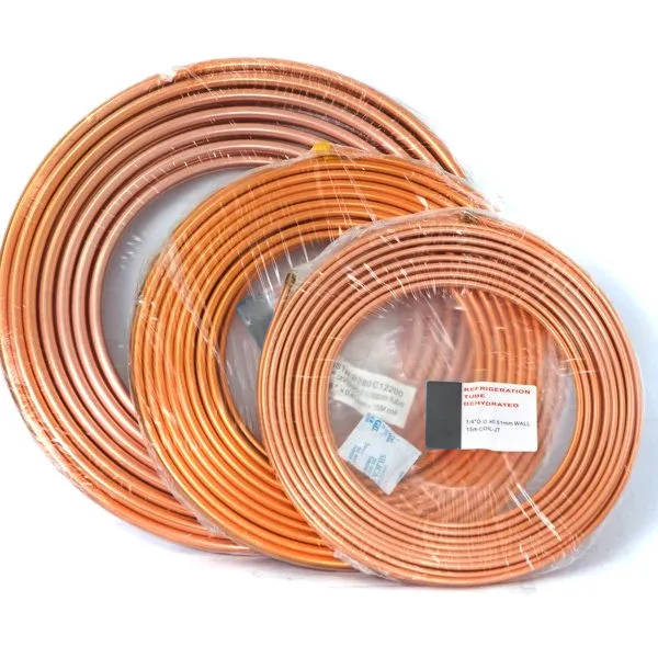ASTM B280 ASTM B68 ASTM B75 ASTM B88 C1100 C12200 15meters Coil Copper Pancake Coil 1/4" 3/8" 1/2" 3/4" Copper Pipes for Air Conditioner