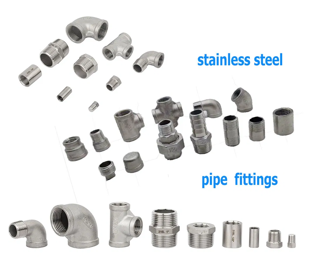 Stainless Steel CF8/CF8m/Wcb/Ci/Brass BSPT/BSPP/NPT/Welded High Pressure Stainless Steel Pipe Fitting for Chemical Industry