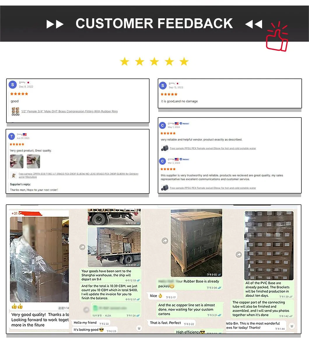 Brass Pipe Fitting Female Sweat Elbow Adapter for Plumbing and PE Pipe