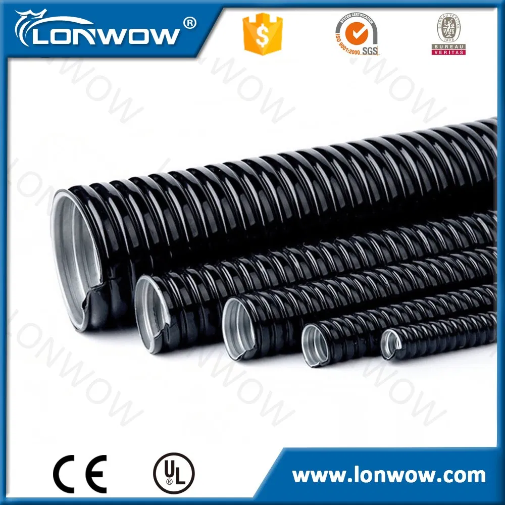 Waterproof PVC Coated Flexible Corrugated Electrical Conduit Pipes