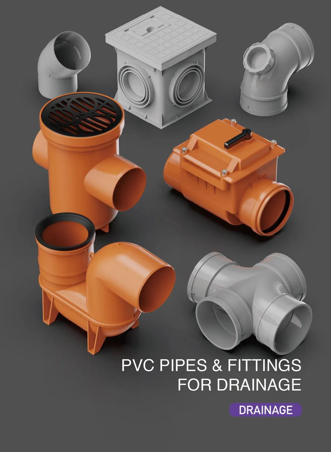 Era PVC Pipe Fitting for Drainage Cubic Cross Fitting