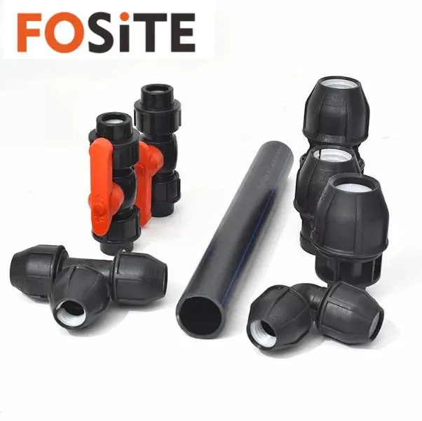 Fosite PE Pipe Fitting Black Color HDPE Male and Female Tee HDPE Pipe Fitting