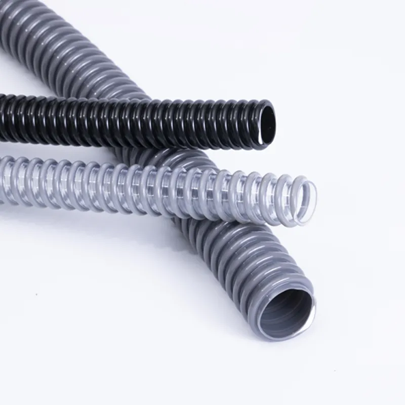 Durable PVC Spiral Wire Corrugated Pipe for Cable Management