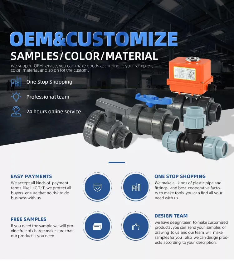 Modern Design CPVC PVC Union Plastic Pipe Fitting 2 Inch Two Way Pipe Connection for Water