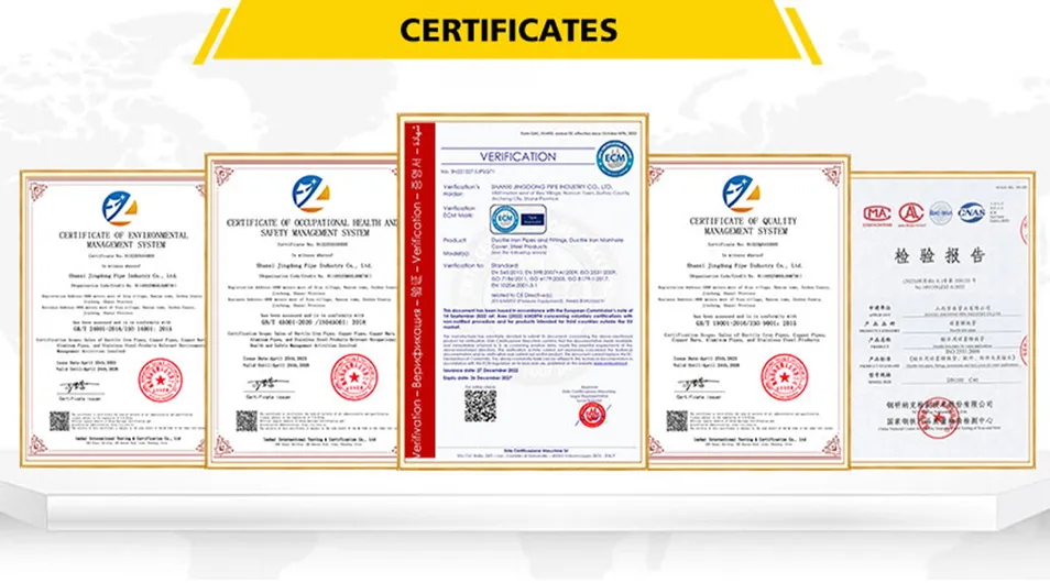 DN100 DN125 DN150 DN300 K7 K8 K9 C40 ISO2531 Ductile Iron Cast Pipe BS En 545 Ductile Iron Pipe Class K9 Pipeline Round 1 Ton