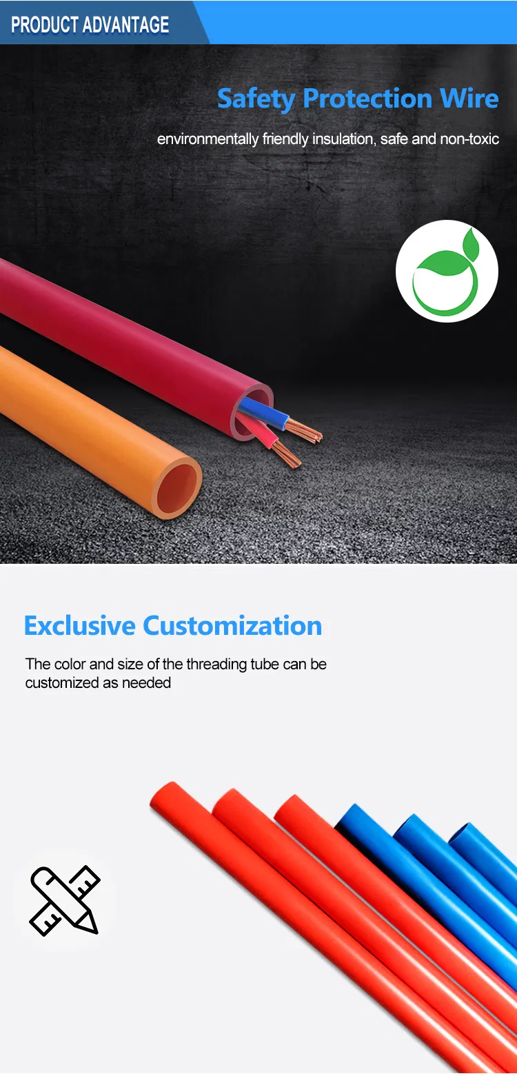 Rigid Custom Round Profile PVC Pipe for Electrical Wire Safety