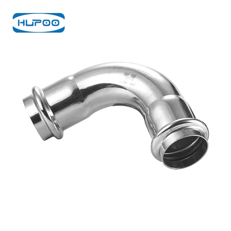 90 Degree V Profile Equal Elbow Stainless Steel Pipe Fitting