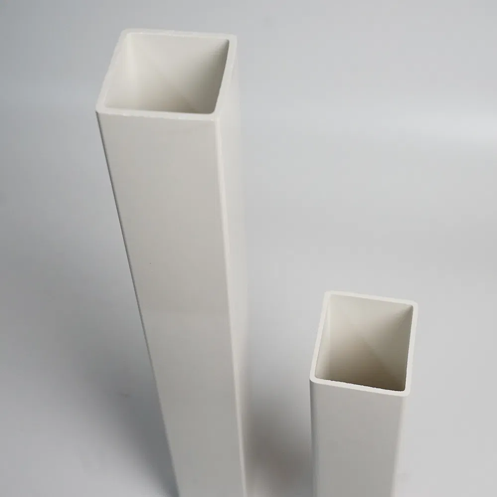 White Black Plastic Extrusion 50X50mm Square Hard Co-Extruded PVC Rectangular Pipe