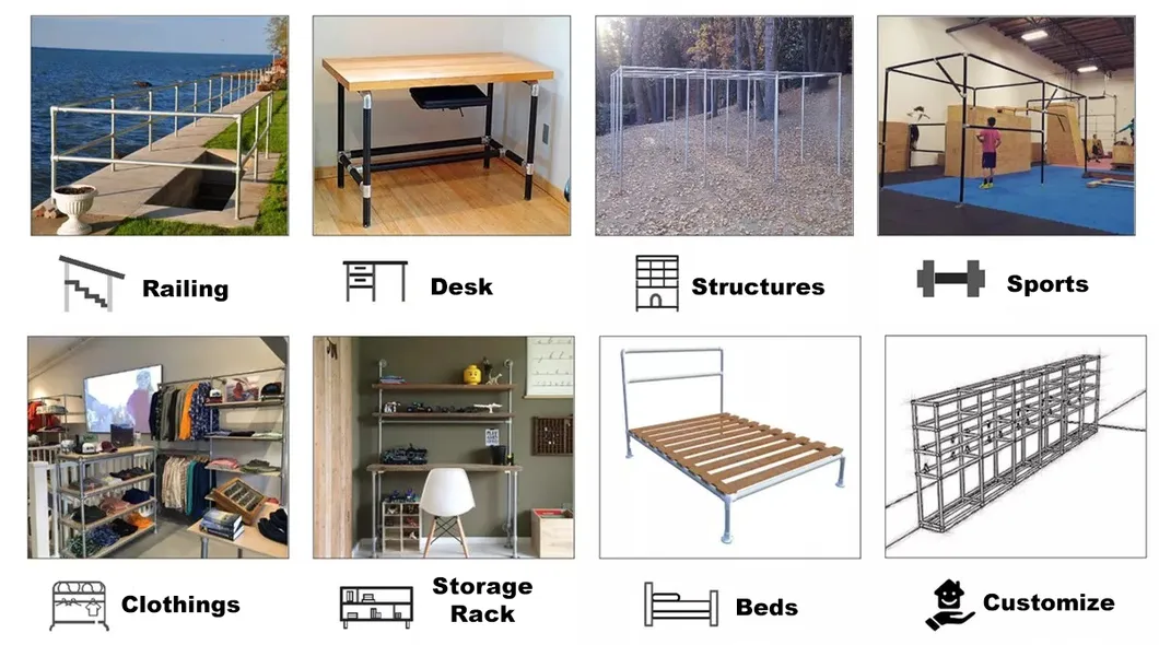 Fence Pipe Fittings Galvanized Steel Key Clamp Fitting for Greenhouse and Playground