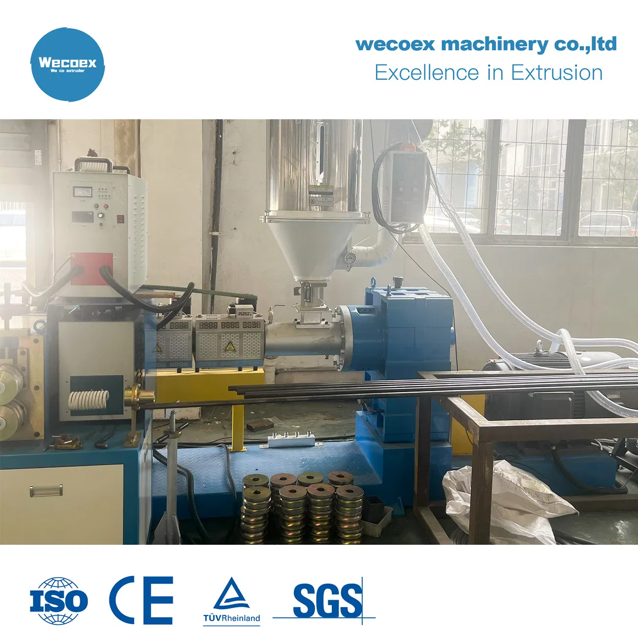 Pipe Coating Line Plastic PE Coated Pipe Production Machine