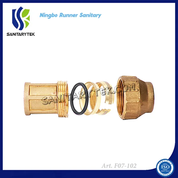 Brass Compression Fitting for PE Pipe Female Coupling