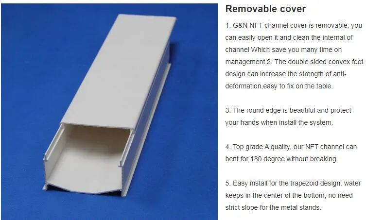 Vertical Hydroponics Greenhouse Systems Plastic Pipe for Hydroponic Nft PVC Channel Plant