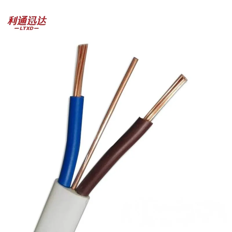 2X1.5mm+E Flat BVVB 2.5mm with Earth in Gray Twin Flat Cable Wire for South Africa