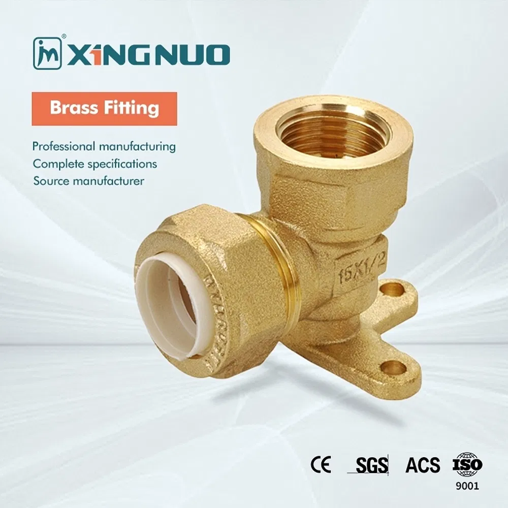 Xn Brass/ Stainless Steel Full Size Custom Thread Pipe Accessory Two Way Brass Plumbing Quick Connec