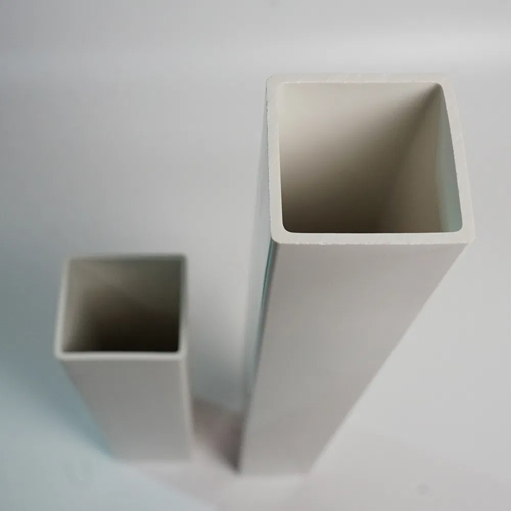 Customizable Smooth Surface Plastic Rectangular Tubes Square PVC Pipe for Decoration