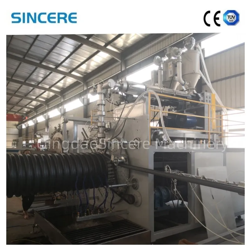 HDPE PE Inner Rib Enhanced Spiral Winding Plastic Corrugated Pipe Extrusion Line