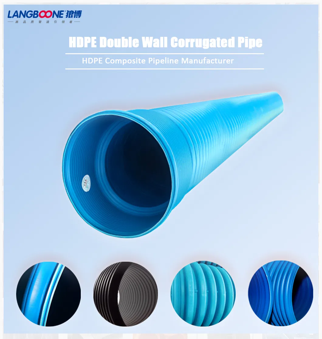 HDPE/PP/PVC Water Pipe Large Diameter Vertical Type Double-Wall Corrugated