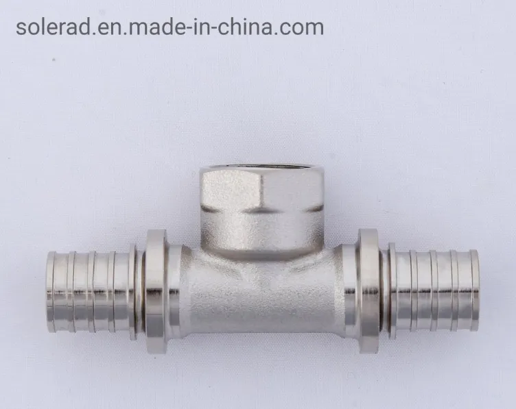 Asb Manufacturer Pex Press Fitting Europe Standard All Size Tee Brass Fitting for Pex Al Pex Pipe