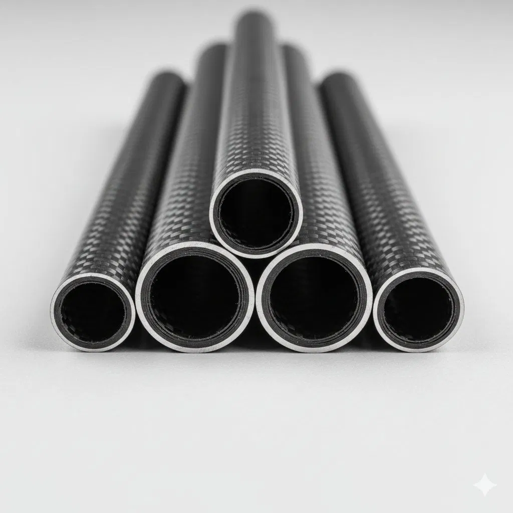 Custom Matte Forged Ud Carbon Fiber Round Tube 25mm for Machinery Structure