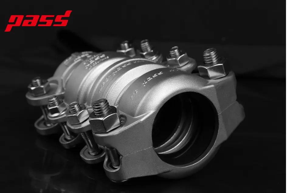 Industrial-Grade 42.4mm/1-1/4/DN32 Nylon/Stainless Steel 304 316 2205 2507 Flexible Coupling Customized Grooved Pipe Fittings