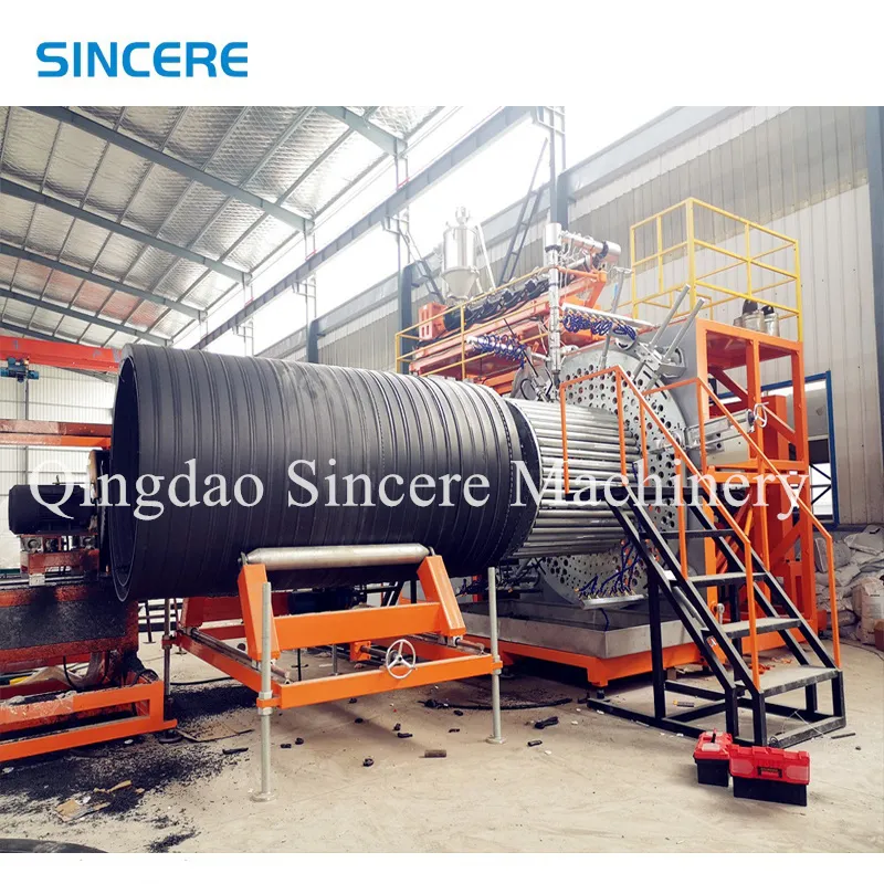 HDPE Inner Rib Enhanced Corrugated Pipe Production Line, Double-Walled Spiral Machine