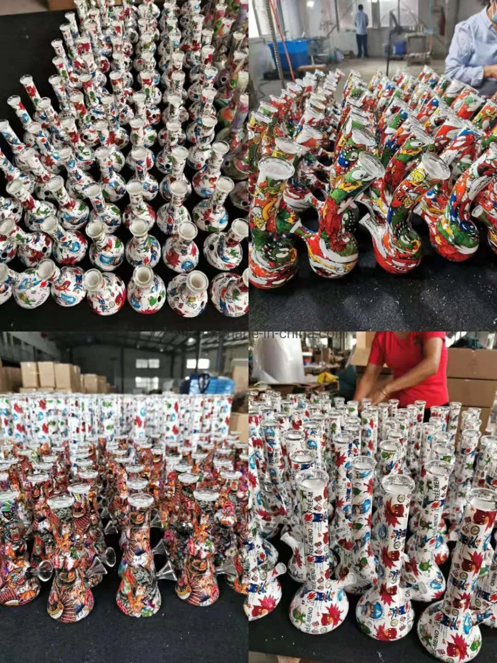 17" Water Pipe Double Socket Bowls M9 Chamber and Honeycomb Pipe Grinder Hookah Rolling Paper