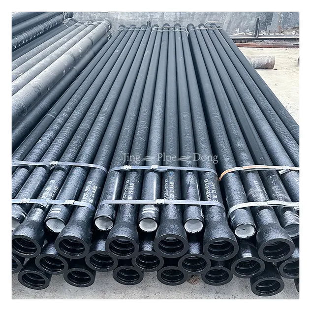 DN100 DN125 DN150 DN300 K7 K8 K9 C40 ISO2531 Ductile Iron Cast Pipe BS En 545 Ductile Iron Pipe Class K9 Pipeline Round 1 Ton