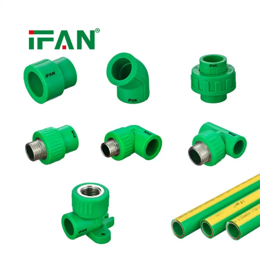 Ifan Factory Supply PPR Pipe Fittings 20mm 25mm PPR Pipe Connector Elbow Socket PPR Fittings