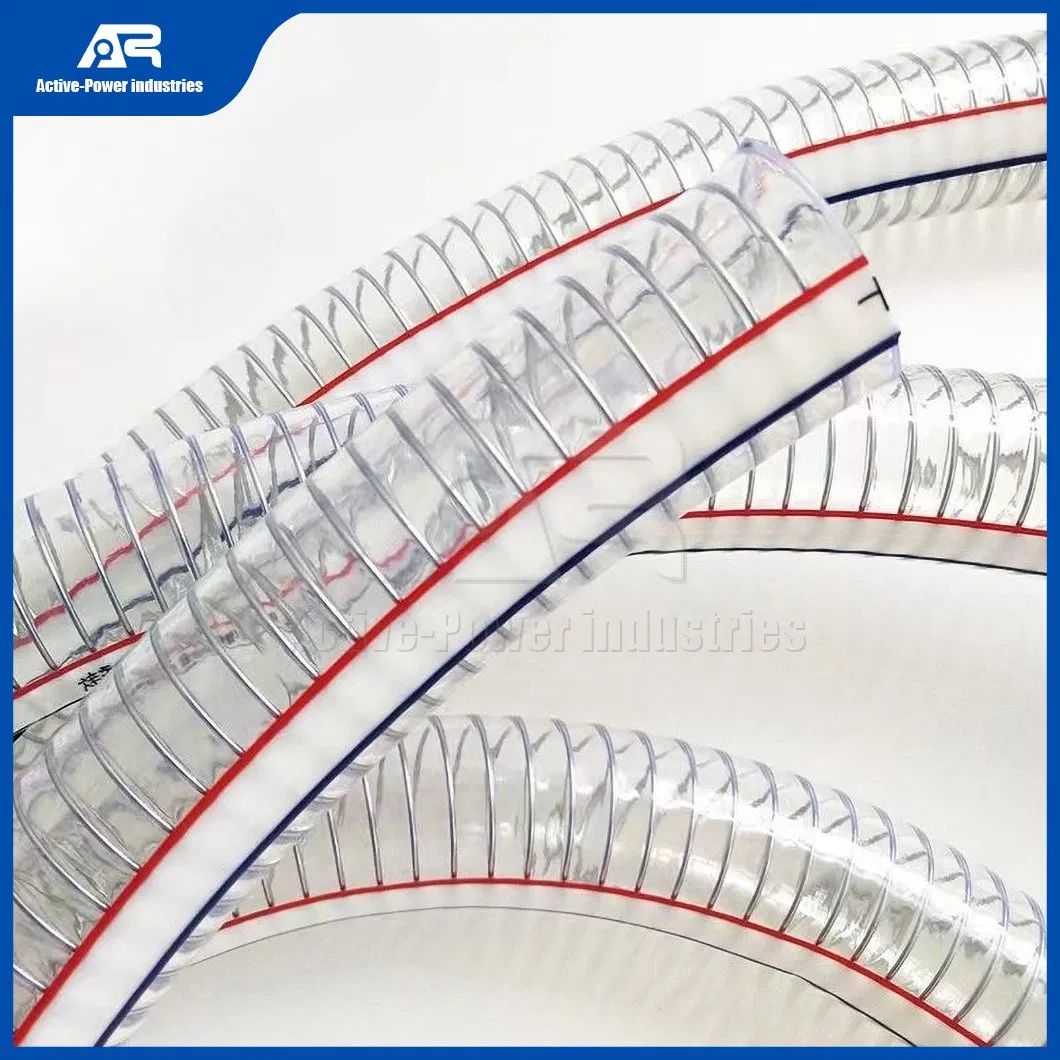 Active-Power Industries Flexible PVC Hose Suppliers Spiral Reinforced Hose China High Temperature Fo
