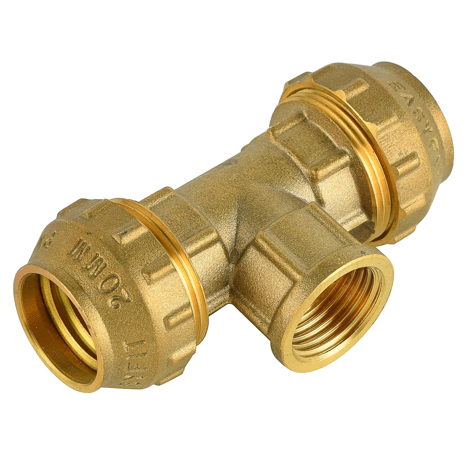 Compression Tube Fittings China Brass 16mm PE Pipe Fitting Equal Reducing Tee