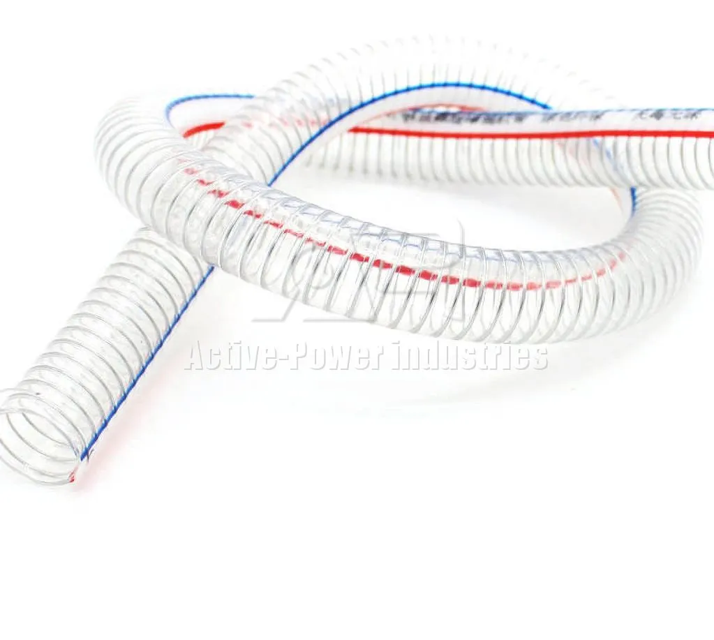 Active-Power Industries Flexible PVC Hose Suppliers Spiral Reinforced Hose China High Temperature Food Grade PVC Steel Wire Reinforced Hose Pipe