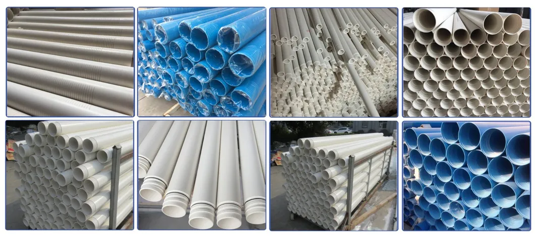 Customized Size High Quality Plastic Slotted UPVC Pipe PVC Water Well Casing Pipe Drink Water Food Grade PVC Material Tube Pipe