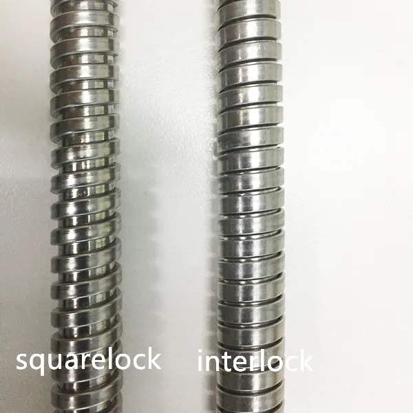 1/4" Inch Diameter Stainless Steel Flexible Interlock Cable Conduit/ Antivandal Hose