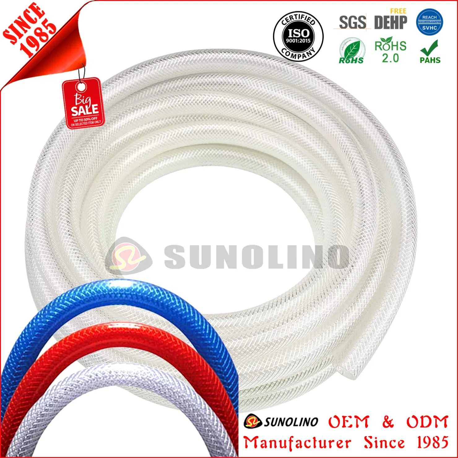 2 Inch Plastic Food Grade PVC Nylo