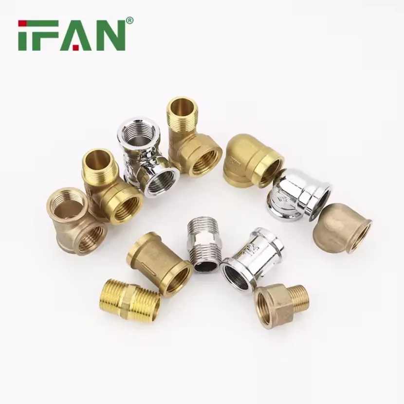Ifan High Quality Brass Plumbing Fittings Cw617n Brass Fittings Nipple Coupling Brass Pipe Fitting