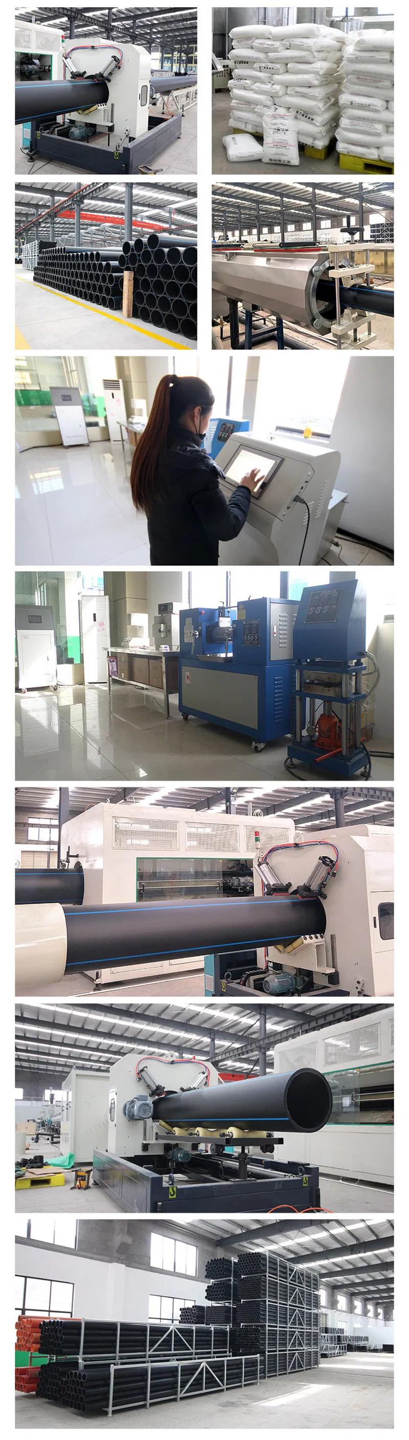 Black High Density Polyethylene HDPE Pipe Water Tubing of Plumbing Materials