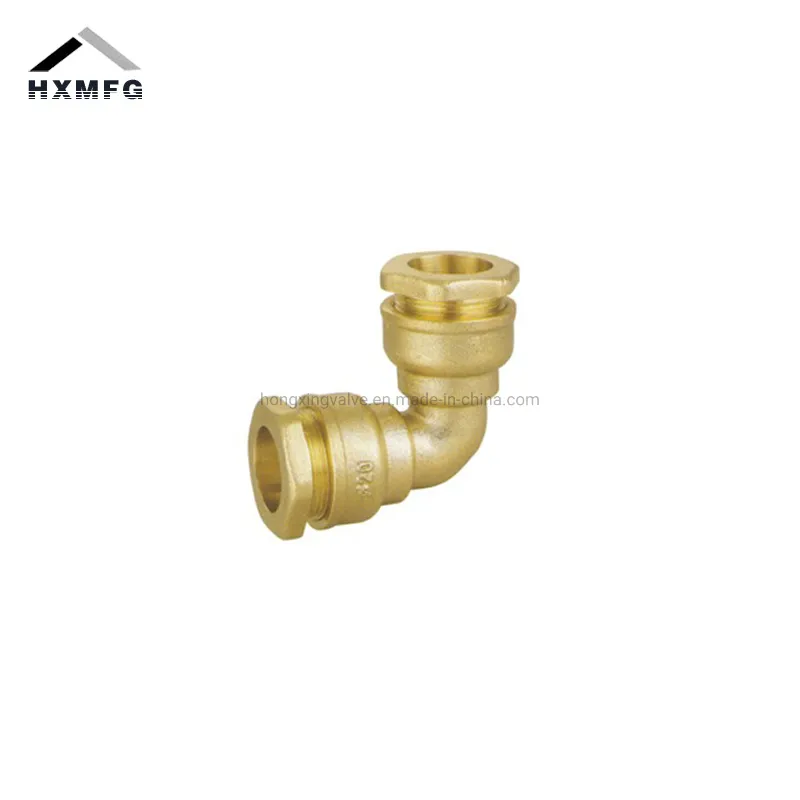 Brass Compression Fitting Male Thread Elbow for PE Pipe