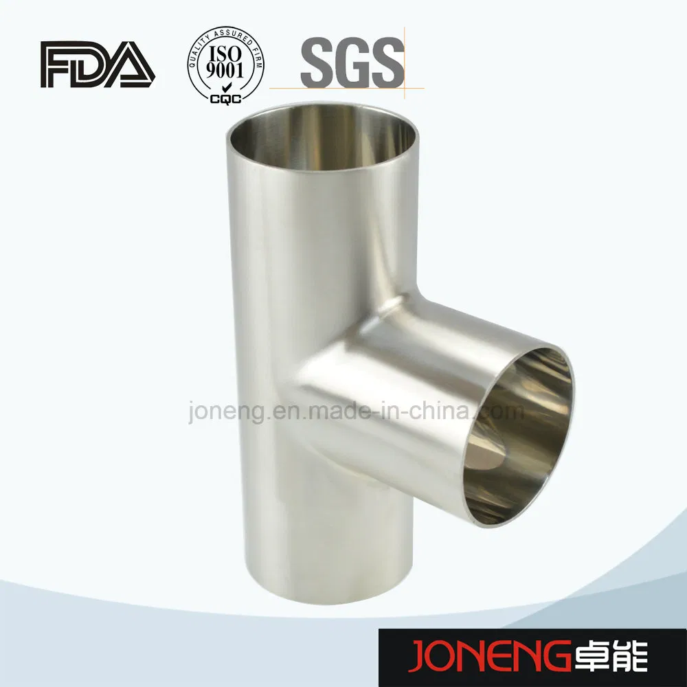 Stainless Steel Food Grade Welded Equal Long Tee Polishing Pipe Fittings